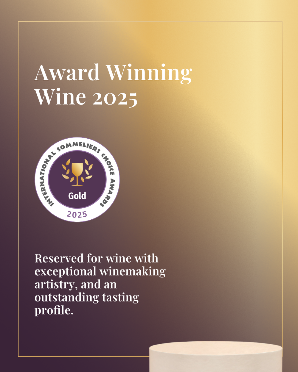 Award Winning Wine 2025 in Gold
